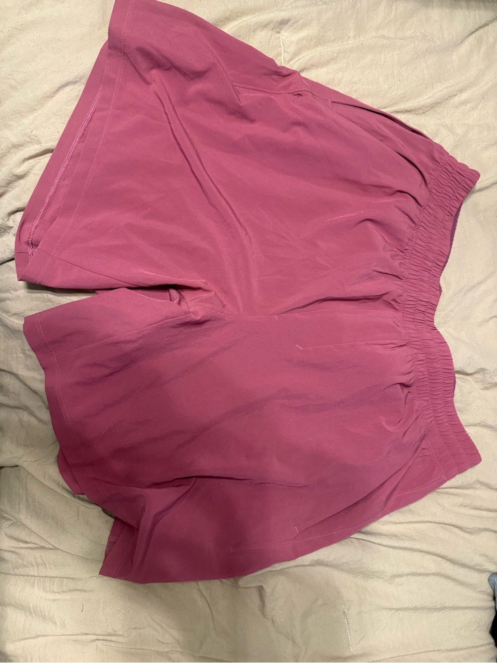 lululemon athletica Raspberry Athletic Shorts with Elastic Waist